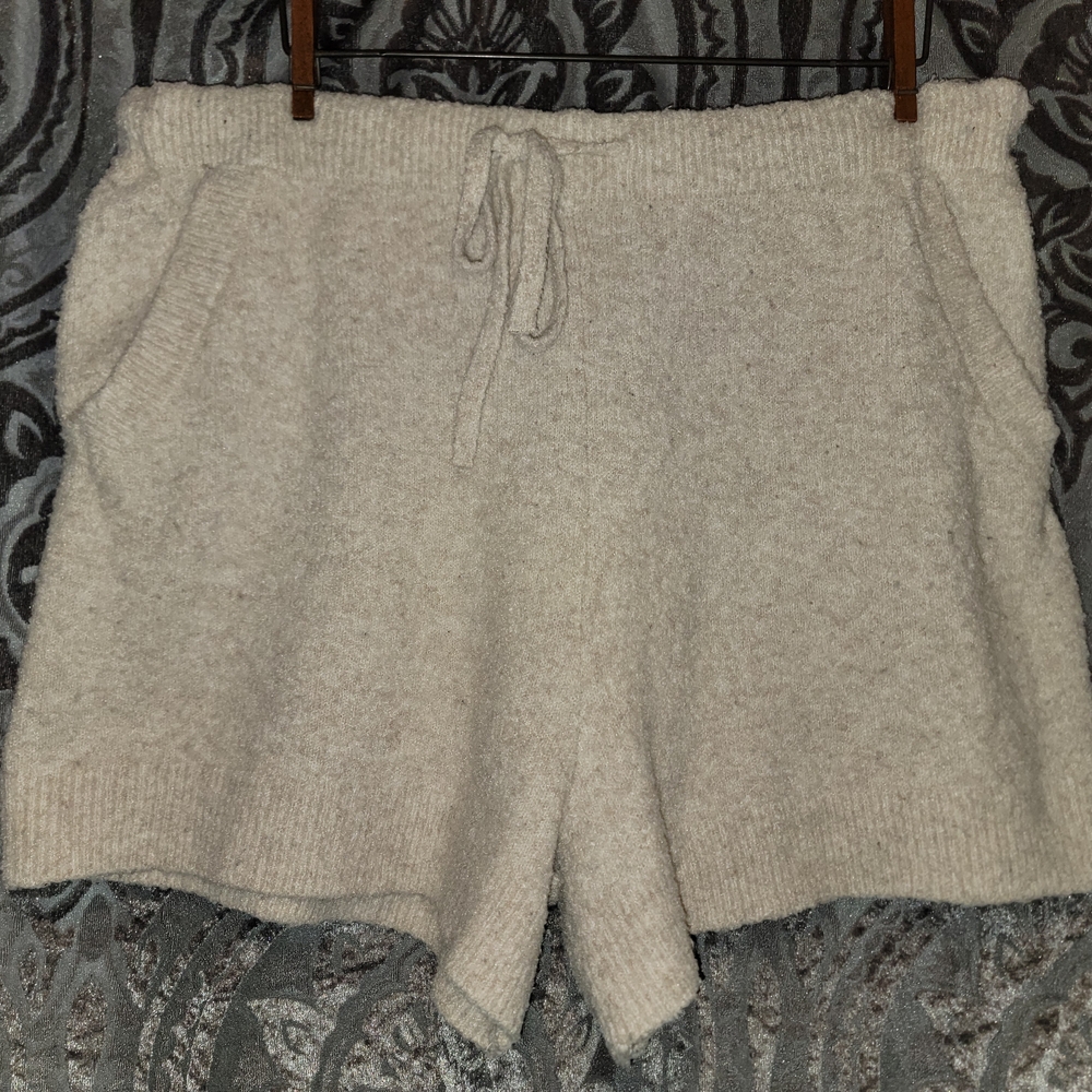 Auden Cream Cozy Knit Pajama Shorts
